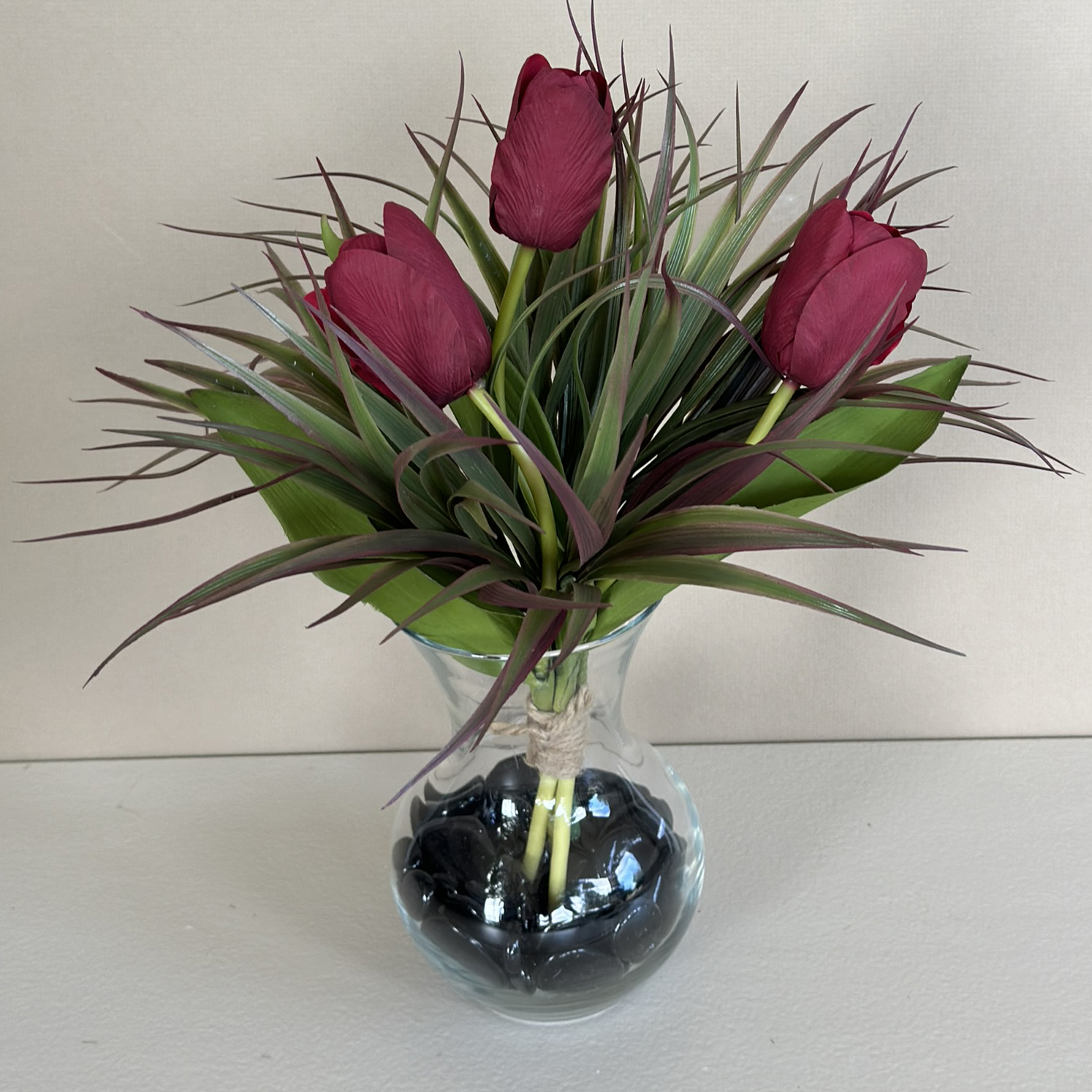 BOUQUET BU/RED REAL TCH TULIP